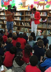 Sonia Manzano reading to students