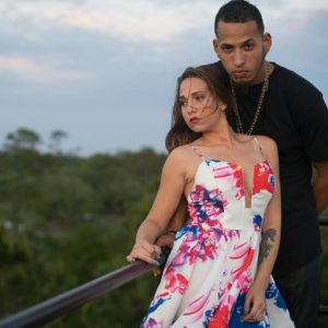 Jay and Karina on a bridge