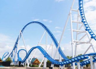 Blue roller coaster