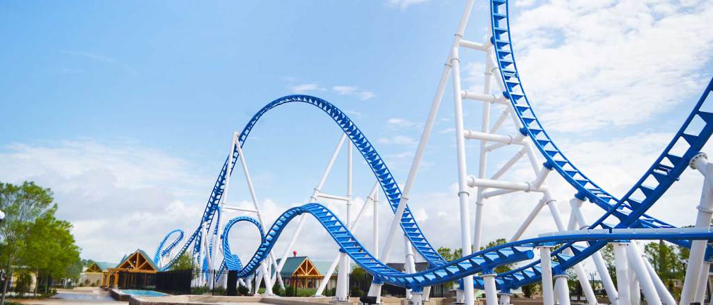 Blue roller coaster