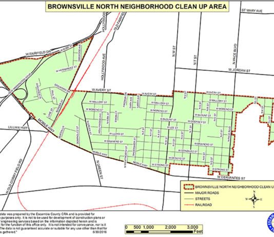 Map of Brownsville area included in clean up event