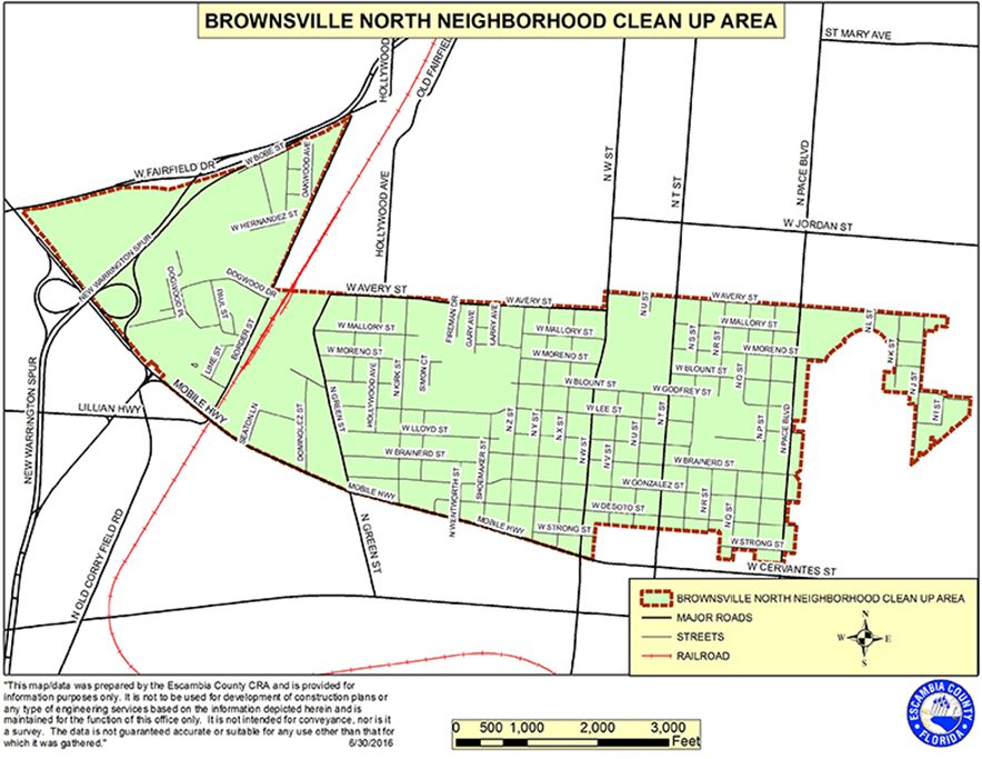 Map of Brownsville area included in clean up event