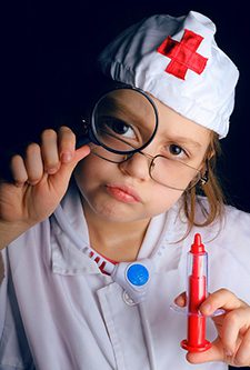 Child playing doctor