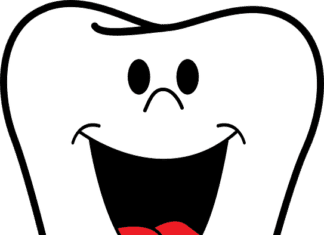 Tooth with smiling face