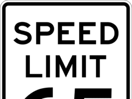65 miles per hour speed limit sign