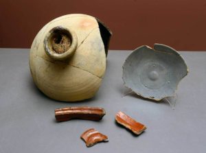 pieces of ancient pottery