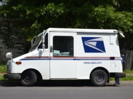 U.S. Mail truck