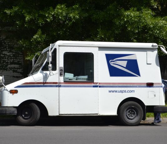 U.S. Mail truck
