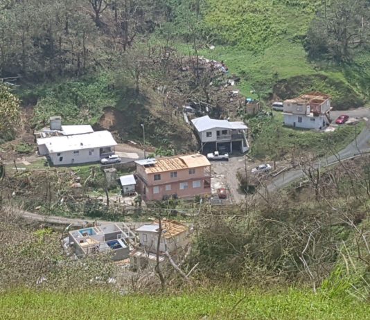 Damaged homes in puerto rico