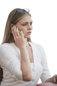 woman using cell phone