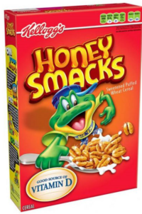 honey smacks cereal box