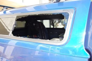 back car window broken open