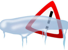 alert icon with ice