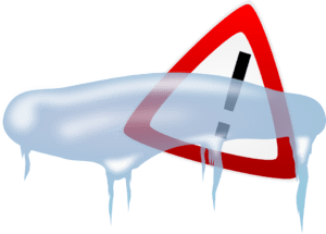 alert icon with ice