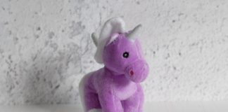 purple stuffed toy unicorn