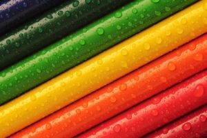 six color pencils