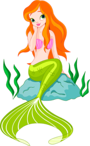 cartoon graphic of a mermaid