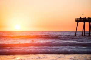 beach at sunset