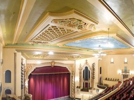 interior view of the saenger theater from balcony