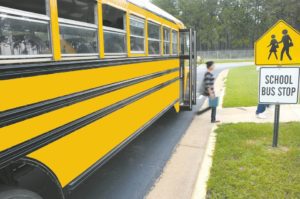 school bus at bus stop