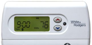 Gulf power white rodgers digital thermostat.