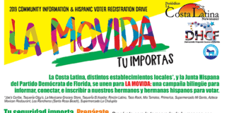 A flyer with the words la mcvida.