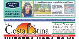 The front page of costa latina.