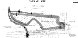 A plan showing the location of a construction site.