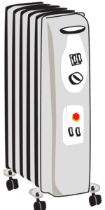 illustration of a space heater