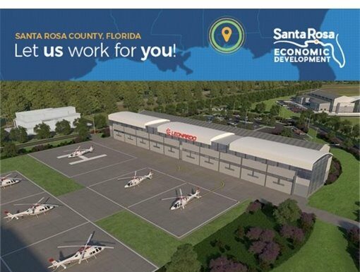 drawing of new helicopter manufacturing facility