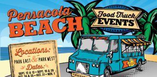Pensacola Beach Food truck event logo