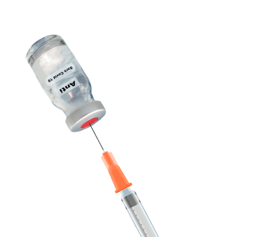 A syringe with a syringe attached to it.
