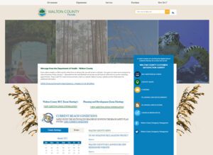 screenshot of Walton County website