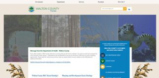 screenshot of Walton County website