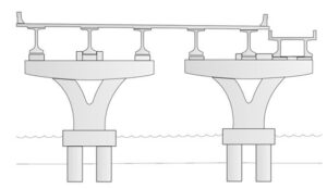 Drawing of bridge structure