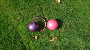 pilates balls and hoop