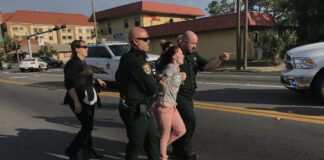 woman being arrested