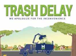 Trash Delay logo (We apologize for the inconvenience)