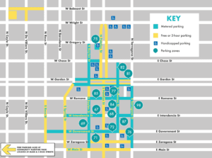 Downtown Pensacola Parking Map