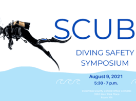 SCUBA diving event flyer