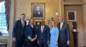 Mayor Stimpson and four other mayors at the US Capitol