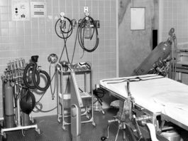 old photo of original operating room