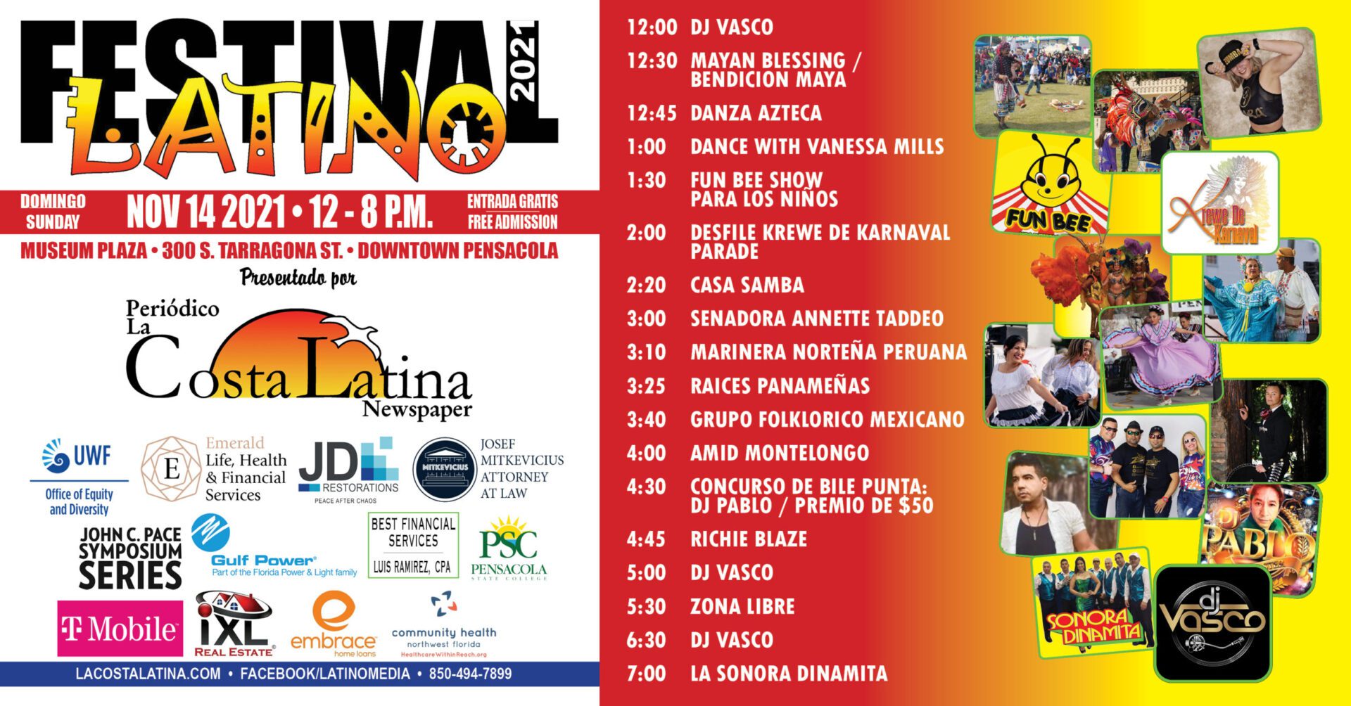 2021 Latino Festival Pensacola Schedule