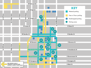 Downtown Pensacola parking map