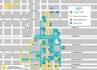 Downtown Pensacola parking map