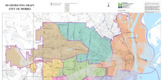 Mobile County redistricting map DRAFT