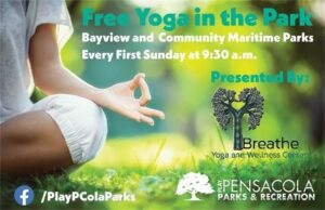 City of Pensacola yoga classes flyer