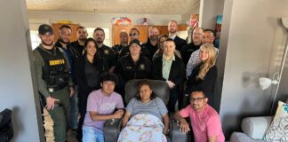 Arano family with Okaloosa Sheriff's office team