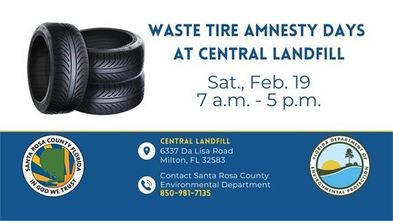 Santa Rosa County waste tire amnesty flyer