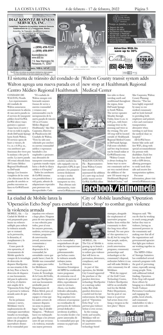La Costa Latina February 4 - February 17, 2022 Page 5